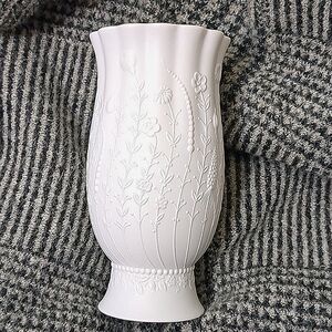 Porcelain Vase with Floral Detail by Martin Frey